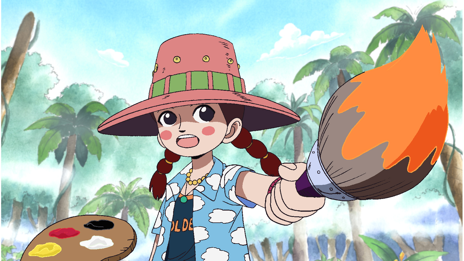 75. Luffy sorginduta dago. Ikurren paleta