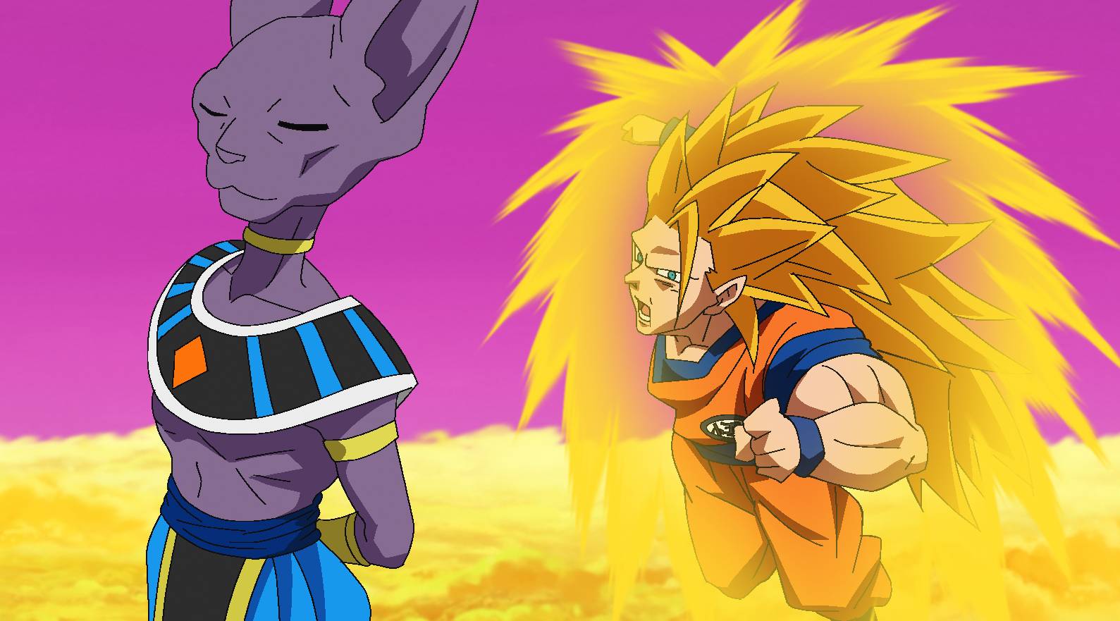5. Borroka Kaitoren munduan! Goku Beerus Txikitzailearen aurka!